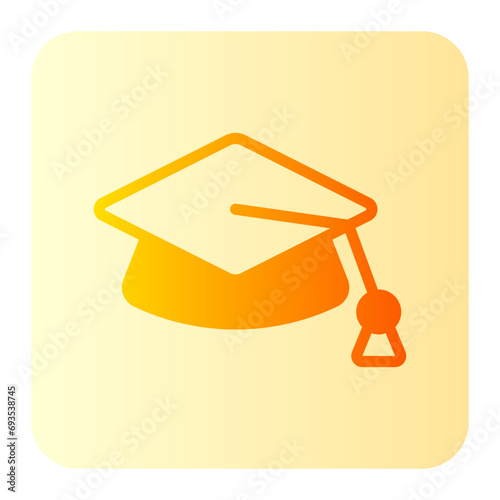 mortarboard gradient icon