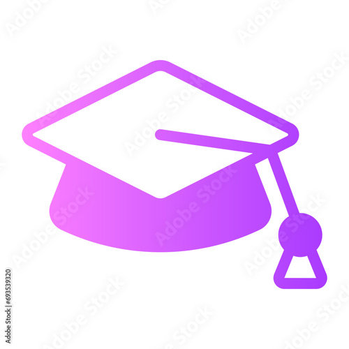 mortarboard gradient icon