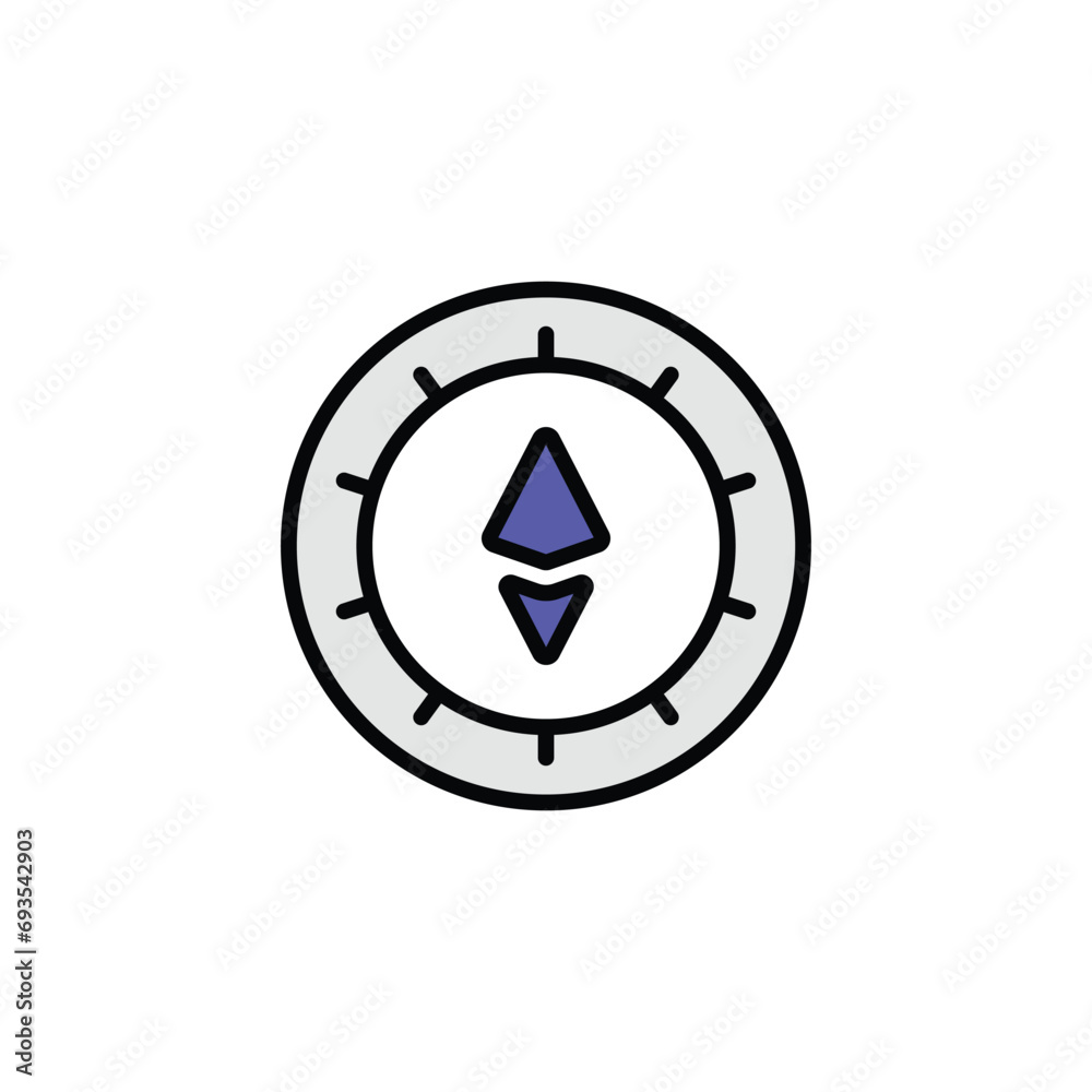 Etherum icon design with white background stock illustration Etherum icon design with white background stock illustration