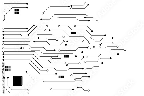 Abstract futuristic circuit board Illustration, Circuit board. Circuit board pattern for technology background. Vector illustration