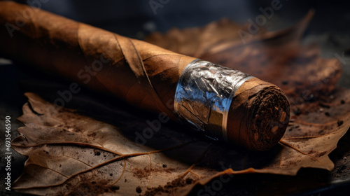 Exquisite Beauty of Cigars. A Premium Composition of Tobacco Delight.  © Vladimir