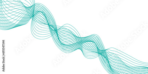 Blue  lines and white background Abstract wave line for banner, wallpaper background .colorful luxury background with wave element for design .Digital frequency track equalizer. technology curve line.