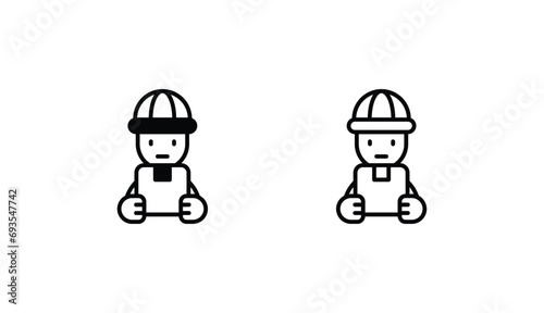 Delivery Boy icon design with white background stock illustration