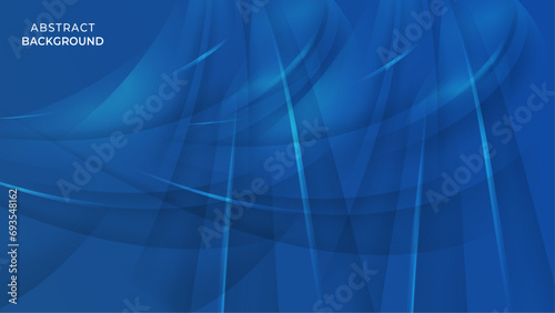 Abstract blue background curve overlap layer