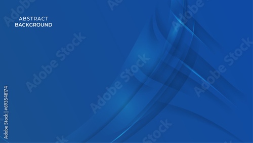 Abstract blue background curve overlap layer