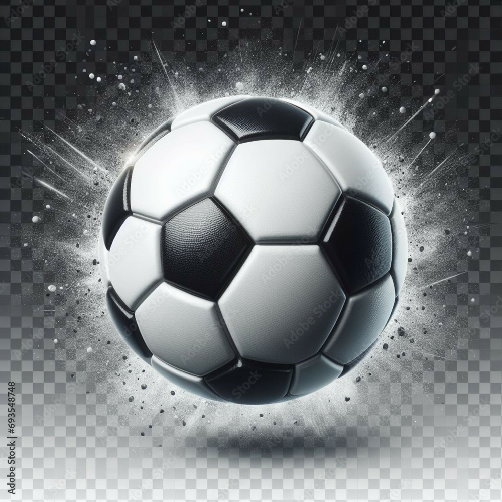 Obraz premium abstract soccer ball, generated by AI.