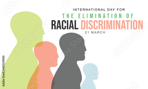 International Day for the Elimination of Racial Discrimination. background, banner, card, poster, template. Vector illustration.