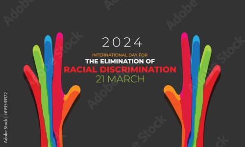 International Day for the Elimination of Racial Discrimination. background, banner, card, poster, template. Vector illustration.