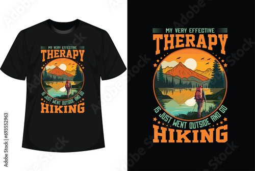 Hiking T-shirt Design vector