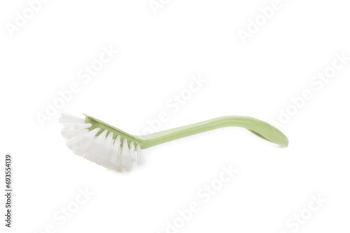 Cleaning brush isolated on white background. Convenient equipment for cleaning the house. Brush for cleaning clothes  carpets. Tool for home care.