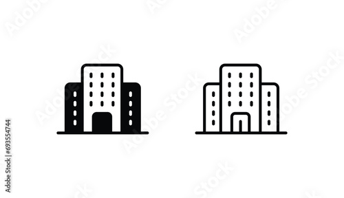 Headquaters icon design with white background stock illustration