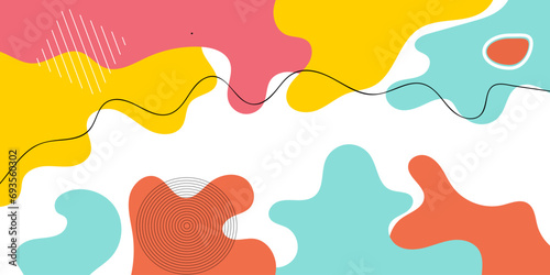 Abstract paint splash pattern background. pop art color with wave pattern, Color wave template and presentation design © Sigit