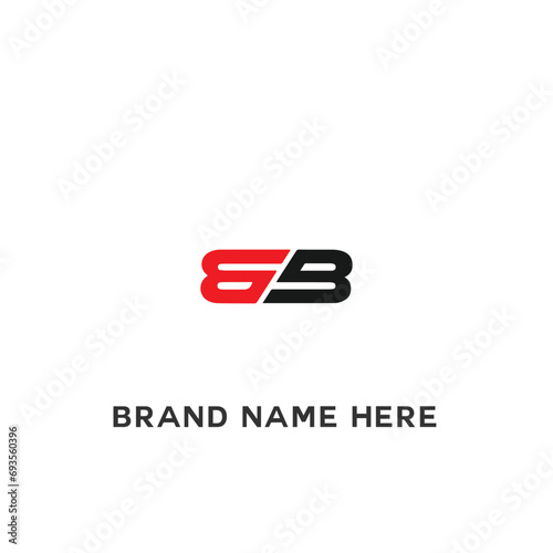 BB logo. B B design. White BB letter. BB, B B letter logo design. Initial letter BB linked circle uppercase monogram logo R letter logo vector design. 