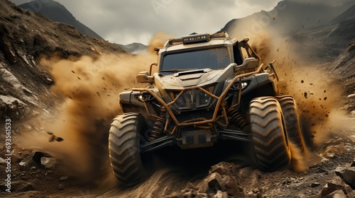 Off road vehicle in rally.