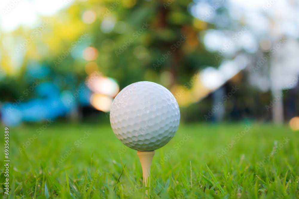 Golf ball bokeh light background. Golf ball bokeh light background.
