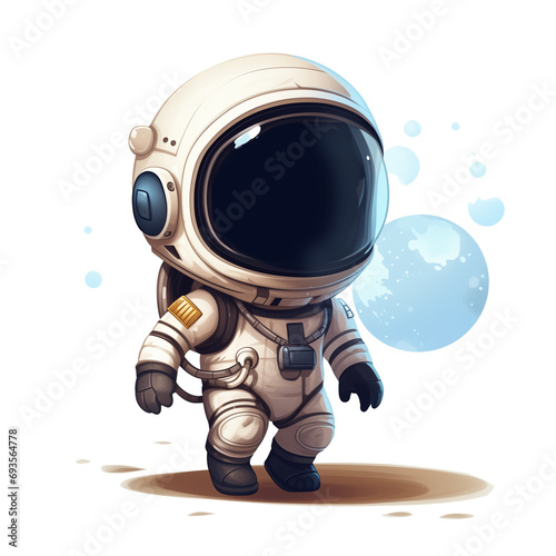 Stellar Chibi Astronaut Art for Your Creations