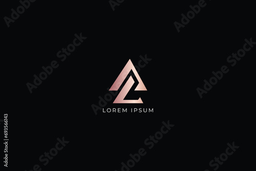 AL letter modern luxury logo, al negative space style design creative golden wordmark design typography illustration, al wordmark, la logo