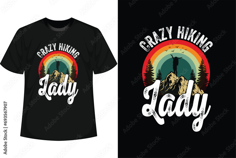 Hiking T-shirt Design vector Hiking T-shirt Design vector