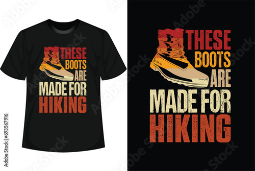 Hiking T-shirt Design vector