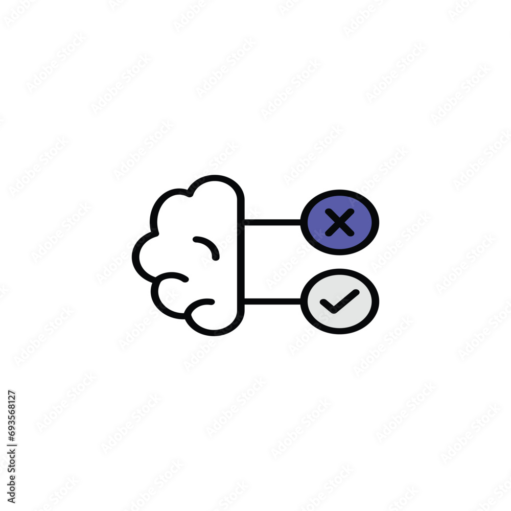 Decision Making icon design with white background stock illustration Decision Making icon design with white background stock illustration