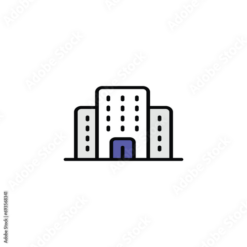 Headquaters icon design with white background stock illustration
