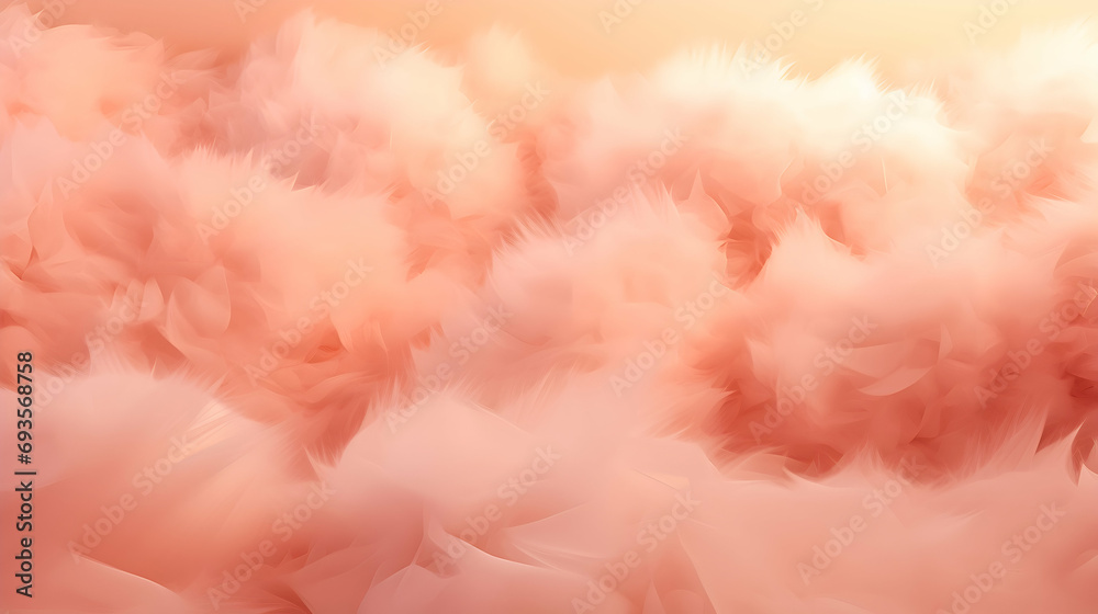 Peach fuzz colour petals background. Trendy colour for 2024 year.