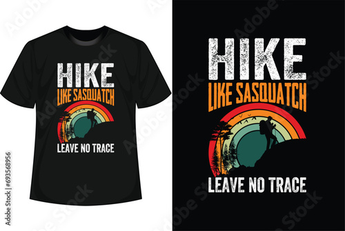 Hiking T-shirt Design vector