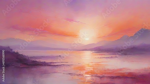 A Vibrant Sunrise Gradient Splash Texture, Evoking a Captivating New Day. © Md