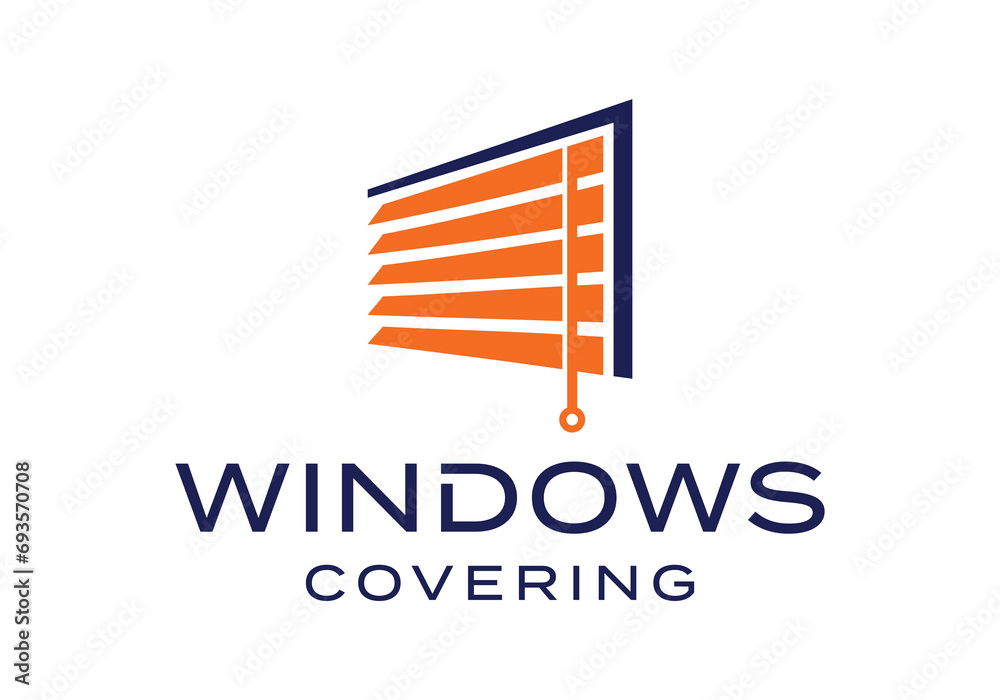 window blind covering logo icon vector design template