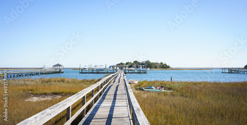 Residential Pier and Rowboat