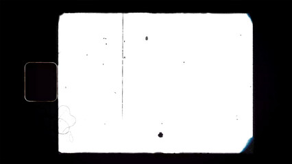 blank or empty super 8 film filmgrain dust and scratches. Opacity or screen mode usage for overlay