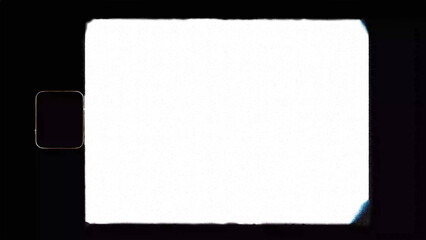 blank or empty super 8 film filmgrain dust and scratches. Opacity or screen mode usage for overlay