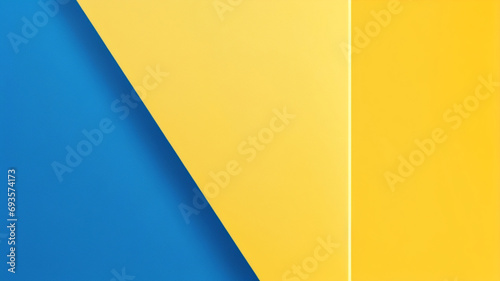 3D-Banner-Hintergrundgrafik in leuchtendem Blau-Orange-Gelb mit scharfem Pinselstrich-Hintergrunddesign in Schiefergrau, Königsblau und heller Koralle photo