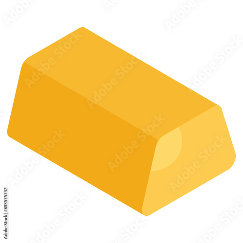 An editable design icon of ingot