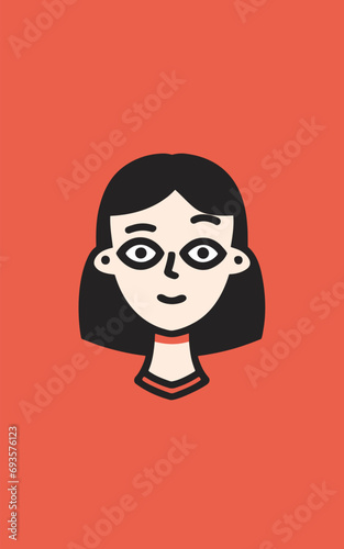 girl with glasses
