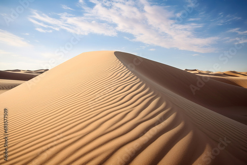 sand dunes in the desert. Generative Ai