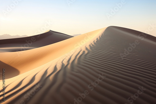 sand dunes in the desert. Generative Ai