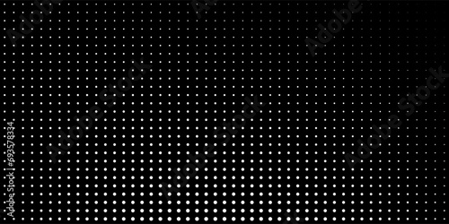 Halftone gradient. Dotted gradient, smooth dots spraying and halftones dot background seamless horizontal geometric pattern vector template set. Abstract dot gradient halftone design
