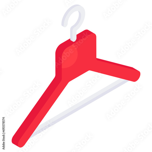A beautiful design icon of coat hanger available for instant download  photo