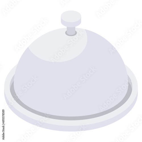 Trendy design icon of food platter, cloche vector 