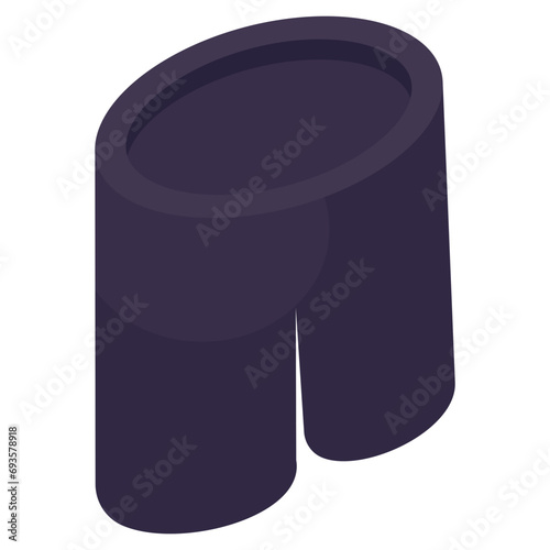 Menswear nicker, isometric design icon of sports attire