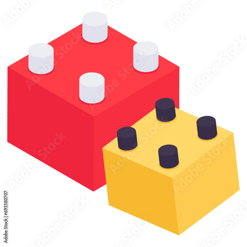 Modern design icon of building blocks 