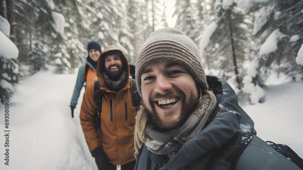 Winter Hiking Adventure with Friends