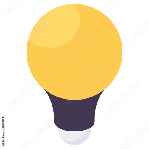A modern design icon of electric bulb