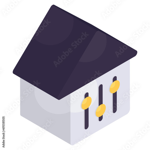 Editable design icon of home equalizer 