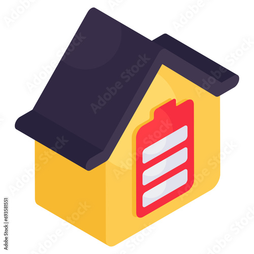 Modern design icon of home battery 
