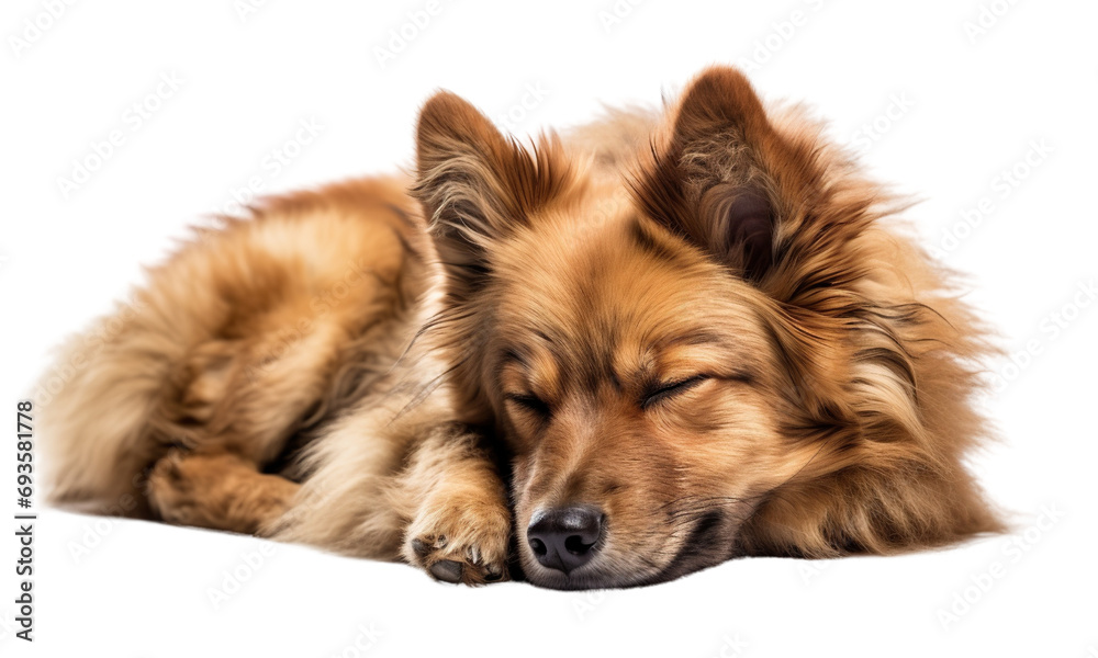 Dog sleeping isolated on white background Dog sleeping isolated on white background