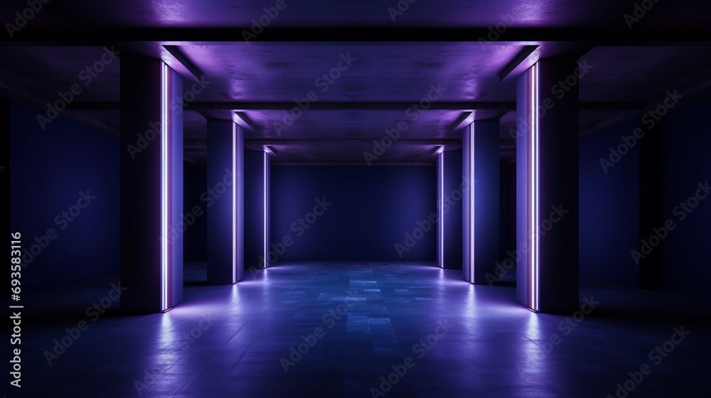 universal abstract futuristic background with built-in blue and purple neon lighting for product presentation universal abstract futuristic background with built-in blue and purple neon lighting for product presentation