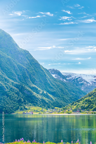 A beautiful mountainous landscape in Norway photo