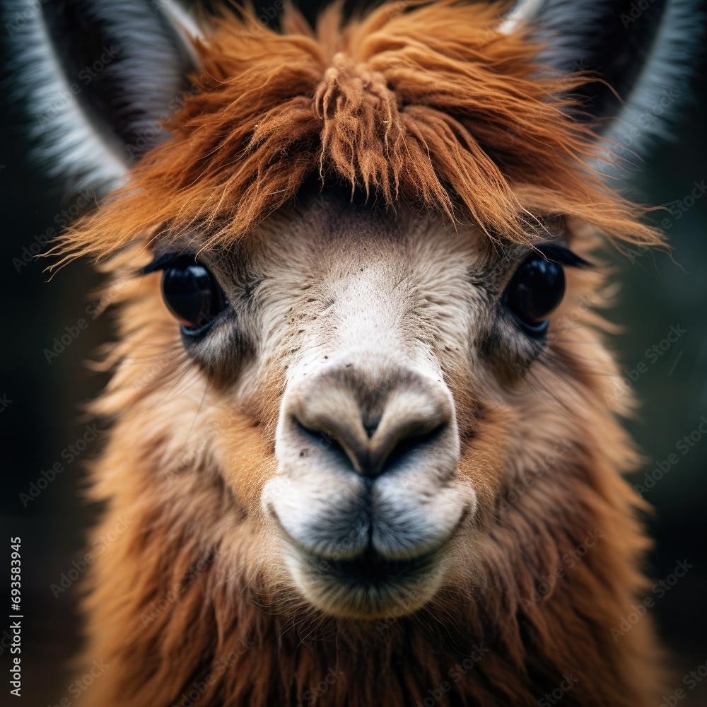 Obraz premium Close-up of a llama suitable for wildlife or nature themes